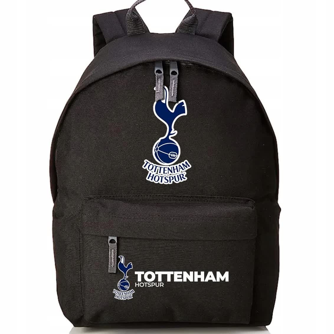 Plecak Szkolny Czarny TOTTENHAM Kluby Piłkarskie Piłkarze Sportowe Wzory