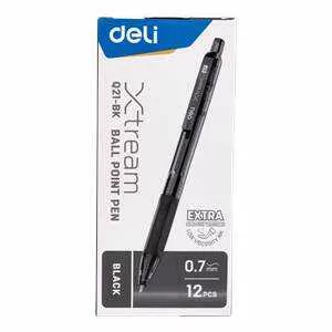 Długopis Deli ballpoint automatyczny 0,7 czarny - Długopisy - miniaturka - grafika 1