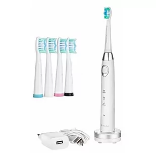 Szczoteczka soniczna MERIDEN Smart Biały + Końcówka szczoteczki MERIDEN Smart Biały (4 szt.) - Szczoteczki elektryczne - miniaturka - grafika 1