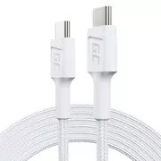 Kable USB - Kabel PowerStream USB-C do USB-C 2m, PD 60W, QC 3.0, biały - miniaturka - grafika 1