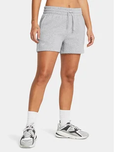 Under Armour Szorty sportowe Rival Fleece Short 1382723-011 Szary Loose Fit - Spodenki damskie - miniaturka - grafika 1