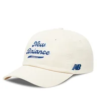 Czapki damskie - Czapka z daszkiem New Balance 6 Panel Athletics Legacy Hat LAH53000PEF Biały - miniaturka - grafika 1