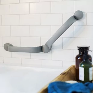 Etac Flex - uchwyt naścienny (Seria SPA) Etac Flex - uchwyt naścieny 30 cm, szary (montowany na śruby) - Półki łazienkowe - miniaturka - grafika 1