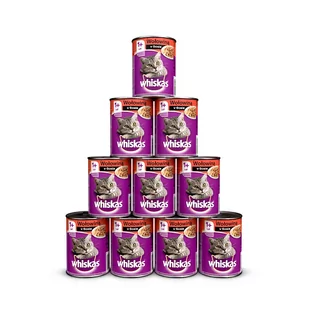 Whiskas Wołowina w sosie 12x400g 16438-uniw - Suplementy i witaminy dla kotów - miniaturka - grafika 1