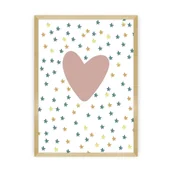 Wyposażenie pokoiku dziecięcego - Obrazek Lovely Unicorn heart - miniaturka - grafika 1