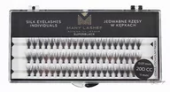 Sztuczne rzęsy i akcesoria - Many Beauty - Many Lashes - Super Black Silk Eyelashes Individual - Jedwabne rzęsy w kępkach - 20D - CC-11mm - miniaturka - grafika 1