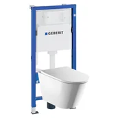 Stelaże i zestawy podtynkowe do WC - Zestaw Podtynkowy WC Geberit Duofix Delta Omnires Tampa biała - miniaturka - grafika 1