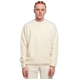 Bluzy męskie - Urban Classics Bluza męska Oversized Chunky Sweater, Whitesand, S - grafika 1