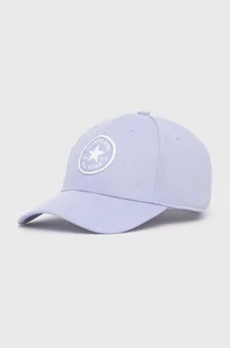 Czapki damskie - Converse czapka kolor fioletowy z aplikacją - grafika 1
