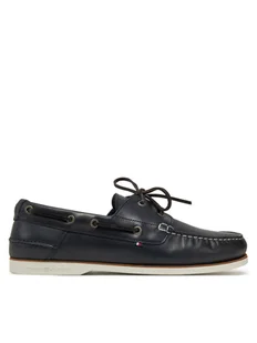 Tommy Hilfiger Półbuty Th Boat Shoe Core Lth FM0FM05569 Granatowy - Półbuty męskie - miniaturka - grafika 1