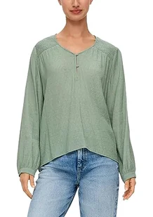 s.Oliver damska bluzka z długim rękawem, zielona, rozmiar 42, zielony, 42 - Bluzki damskie - miniaturka - grafika 1