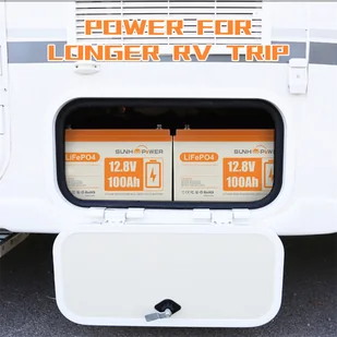 Bateria LiFePO4 SUNHOOPOWER 12V 100Ah, energia 1280Wh, wbudowany BMS 100A, maks. moc obciążenia 1280W - Baterie do zasilaczy awaryjnych UPS - miniaturka - grafika 7