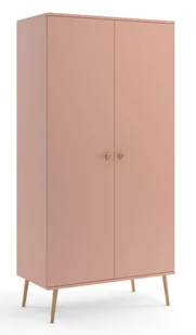 Różowa szafa skandynawska z drążkiem B3-B70 - Szafy - miniaturka - grafika 1