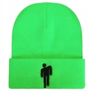 Czapki damskie - Czapka zimowa beanie Billie Eilish Bad Guy zielona goth prezent - miniaturka - grafika 1