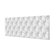 Dekoracje domu - Lacobel ochronny do kuchni Sześciokąty 3d 125x50 cm - miniaturka - grafika 1