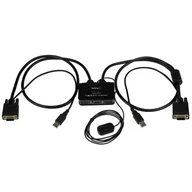 Przełączniki KVM - StarTech SV211USB przełącznik KVM Czarny - miniaturka - grafika 1