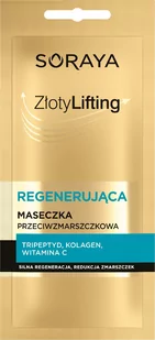 SORAYA Złoty Lifting Regenerująca Maseczka przeciwzmarszczkowa 1szt - Akcesoria i kosmetyki do stylizacji brwi - miniaturka - grafika 2