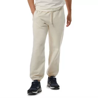 Spodnie sportowe męskie - Spodnie dresowe New Balance MP23551GIE - beżowe - grafika 1