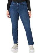 Spodnie damskie - RAPHAELA by BRAX Damskie spodnie jeansowe, slim fit, styl Pamina, stretch, z gumowym ściągaczem, Stoned z efektem, 46 PL - miniaturka - grafika 1