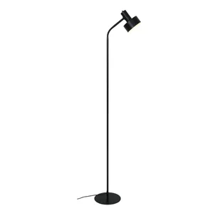 Czarna podłogowa lampa Matis z regulowanym kloszem - Oprawy, klosze i abażury - miniaturka - grafika 1
