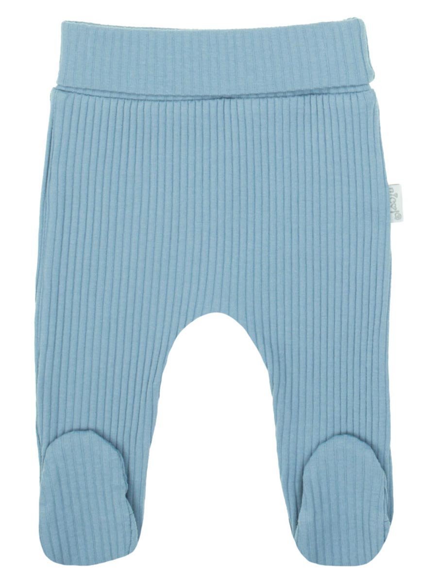 Niemowlęce półśpiochy bawełniane w prążek niebieskie Nicol,r.86