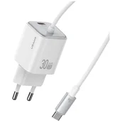 Ładowarki do telefonów - Ładowarka sieciowa USAMS JC Series CC264 30W GaN Mini Fast Charge 2xUSB-C biały - miniaturka - grafika 1