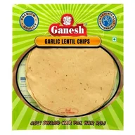 Krakersy - Papad (papadum) czosnkowy Ganesh Garlic Papad 200g - z czosnkiem - miniaturka - grafika 1