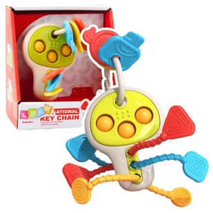 Klucze Edukacyjne Sensoryczyne Kolorowe Ruchome Elementy Dla Malucha LEAN Toys - Zabawki interaktywne dla dzieci Klucze Edukacyjne Sensoryczyne Kolorowe Ruchome Elementy Dla Malucha LEAN Toys - Zabawki interaktywne dla dzieci - miniaturka - grafika 1