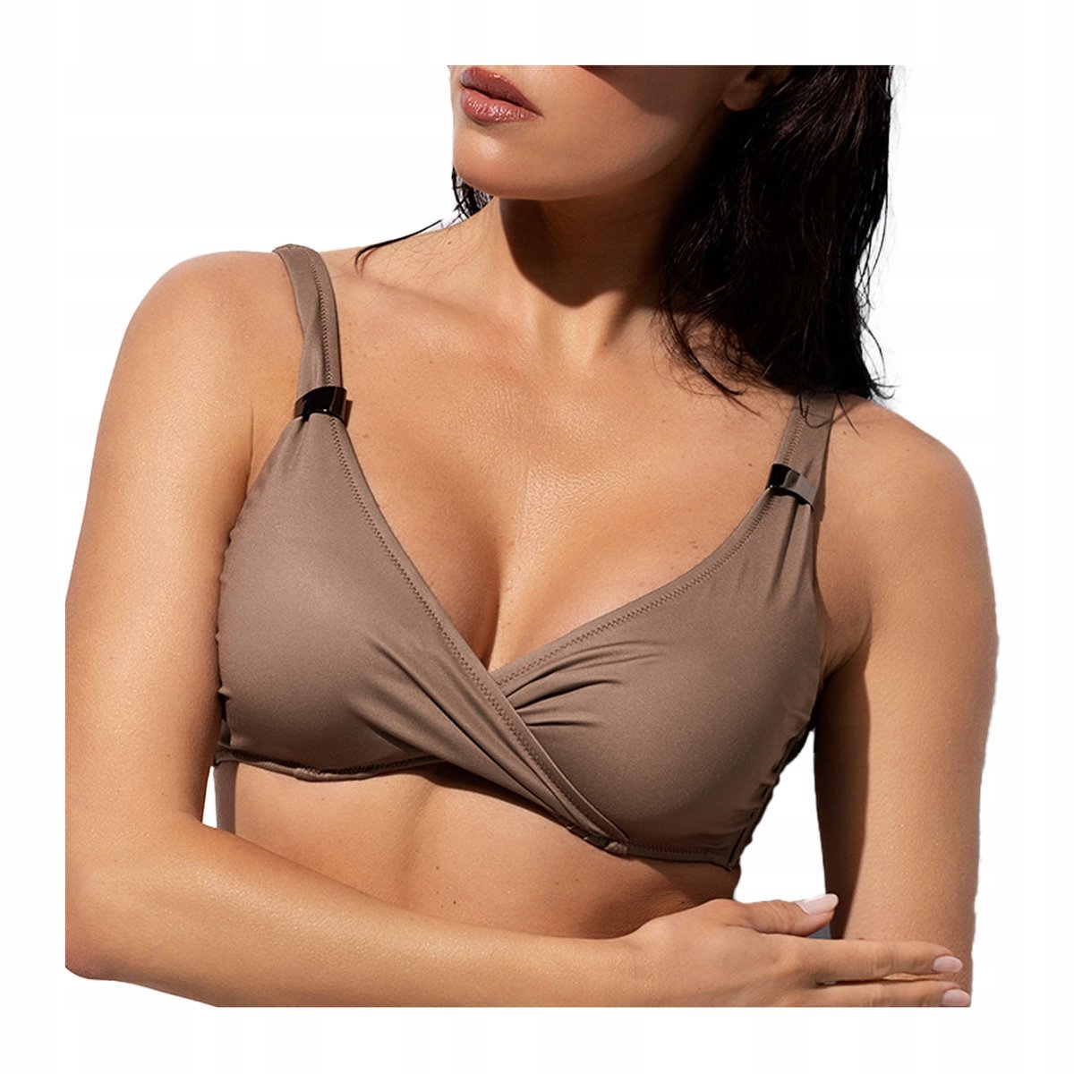 Góra od bikini biustonosz stroju kąpielowego bez fiszbin 80B Verde Veronica