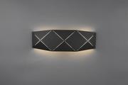 Lampy ścienne - Trio Lighting Kinkiet LED Zandor czarny, szerokość 40 cm - miniaturka - grafika 1