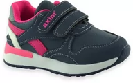 Buty dla dziewczynek - Wiosenne dziecięce buty sportowe dla dziewczynki Axim 24399 Granatowe - miniaturka - grafika 1