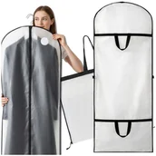 Pokrowce na ubrania - Ochronny pokrowiec do garderoby zabezpieczający odzież 60 x 180 biały - miniaturka - grafika 1