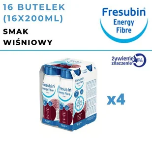 Zestaw Fresubin Energy Fibre Drink wiśniowy, 44x200ml - >>> DARMOWA od 99zł <<< w 24h ! - Żywienie medyczne - miniaturka - grafika 2