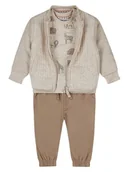 Swetry dla chłopców - Dirkje 3-częściowy zestaw w kolorze beżowo-jasnobrązowym - miniaturka - grafika 1