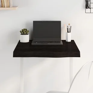 vidaXL Blat stołu, ciemnobrązowy, 60x60x2-6 cm, lite drewno dębowe - Pozostałe meble ogrodowe - miniaturka - grafika 1