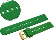Akcesoria do smartwatchy - AlleTime Pasek uniwersalny 18 mm silikonowy zielony, zapinka rosegold + teleskopy - miniaturka - grafika 1
