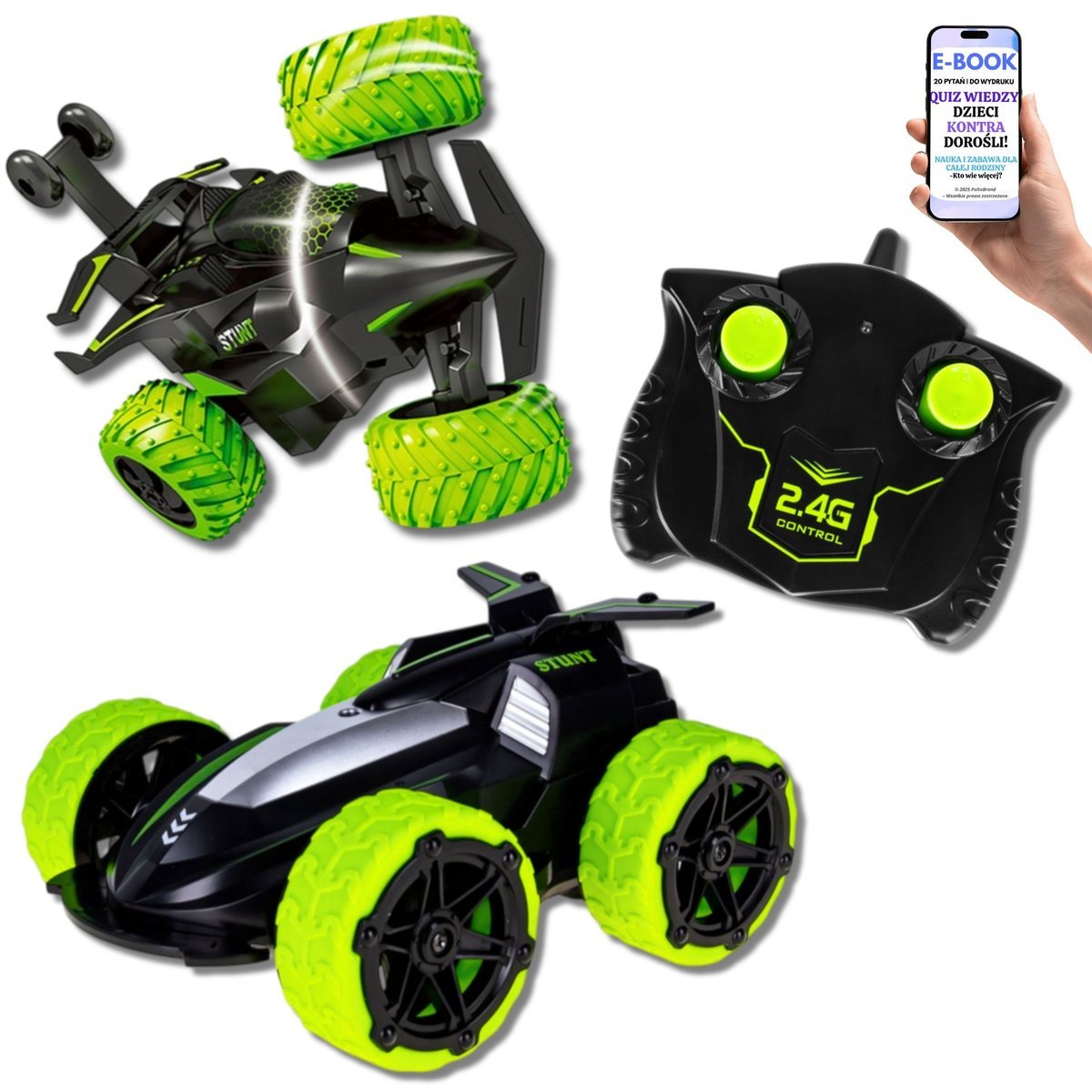 KASKADERSKI SAMOCHÓD 4x4 ZDALNIE STEROWANY AUTKO – AUTO RC TWISTER NA PILOT DLA DZIECI 5+ Dla Chłopca Syna Sześciolatka + EBOOK-2