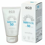 Balsamy i kremy do opalania - Eco Cosmetics Mleczko na słońce SPF 50 sensitive z granatem i maliną C546 - miniaturka - grafika 1
