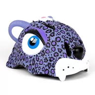 Kaski rowerowe - Kask Rowerowy Dla Dzieci | Fioletowy Leopard | Crazy Safety | Certyfikowany - miniaturka - grafika 1