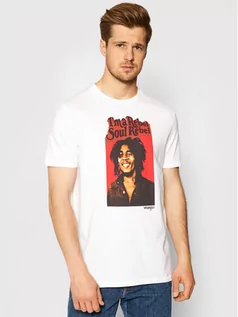 Koszulki męskie - Wrangler T-Shirt Soul Rebel W781EE989 Biały Regular Fit - grafika 1
