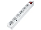 Listwy zasilające - Listwa zasilająca HAMA Standard 6gn, 3m Czarny P2223745 Biały - miniaturka - grafika 1