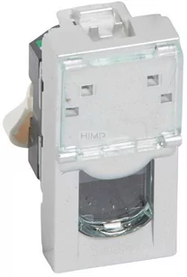 Legrand 079451 MOSAIC 1 moduł RJ45 KAT5E UTP ALU - Gniazdka elektryczne - miniaturka - grafika 1
