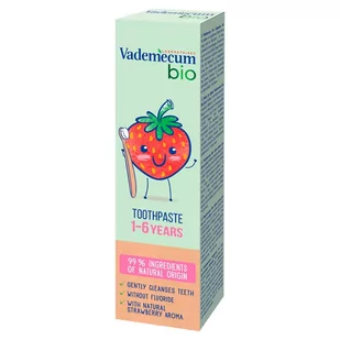 Vademecum Vademecum Bio kids toothpaste pasta do zębów dla dzieci 1-6 lat z naturalnym aromatem truskawki 50ml - Pasty do zębów - miniaturka - grafika 1