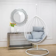 Fotele i krzesła ogrodowe - Fotel wiszący Fabien biały PATIO - miniaturka - grafika 1