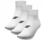 Skarpetki męskie - 4F Skarpety krótkie męskie M278 ( 3 sztuki ) białe - miniaturka - grafika 1