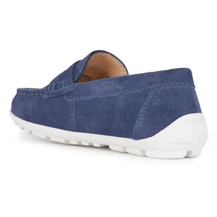 Geox Chłopcy J New Fast Boy A Moccasin, granatowy biały (navy white), 38 EU - Moda i Uroda OUTLET - miniaturka - grafika 1