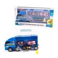 Samochody i pojazdy dla dzieci - CIĘŻARÓWKA LAWETA ZESTAW SAMOCHODÓW 3SZT RESORAK - miniaturka - grafika 1