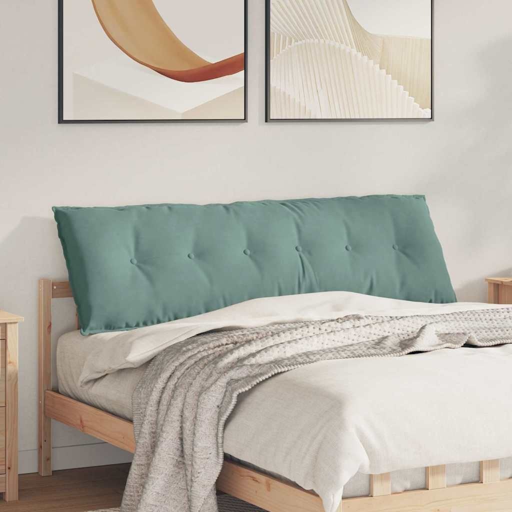 vidaXL Poduszka na plecy Zielony turkusowy 160 x 50 cm Tkanina sztruksowa 42014900