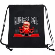 Plecaki szkolne i tornistry - PLECAK WOREK Czarny Bawełna Mocny FORMUŁA Wzory - miniaturka - grafika 1