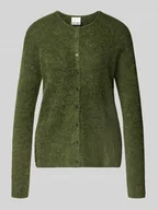 Swetry damskie - Kurtka z dzianiny z okrągłym dekoltem model ‘KAMARA’ - miniaturka - grafika 1